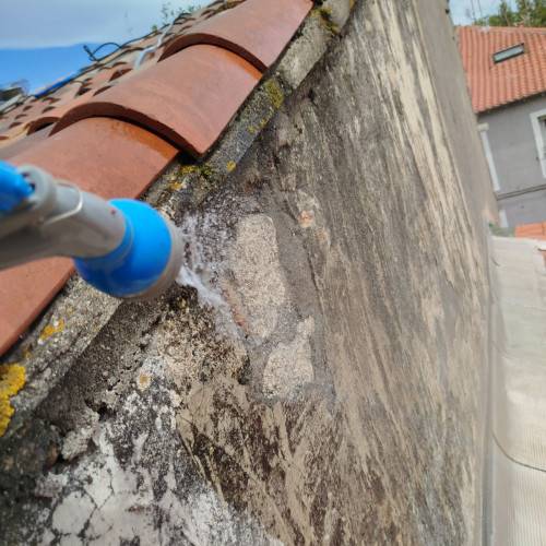 Test par aspersion façade extérieur, étanchéité défaillante