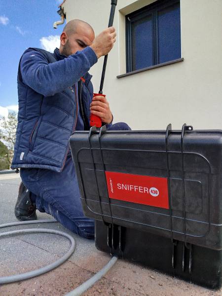 Recherche de fuite sur toit plat d’un garage par injection de gaz traceur à Saussan proche de Montpellier