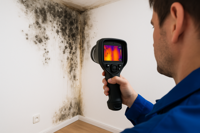 Moisissures et fuite au niveau du placo - Humidité persistante