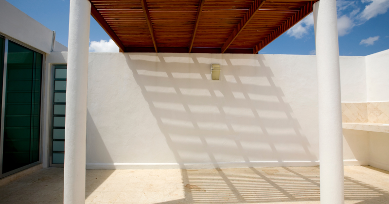 Toiture toit terrasse dans la ville de Montpellier dans l'Hérault